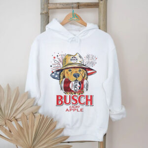 Busch Light apple Golden dog USA flag shirt