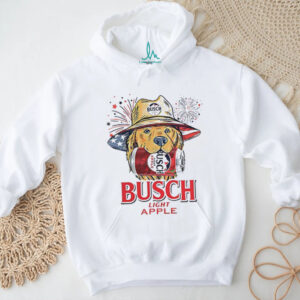 Busch Light apple Golden dog USA flag shirt