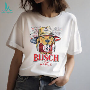 Busch Light apple Golden dog USA flag shirt