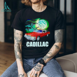 Cadillac Retro Car Full Moon and Bonsai Tree shirt