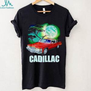 Cadillac Retro Car Full Moon and Bonsai Tree shirt