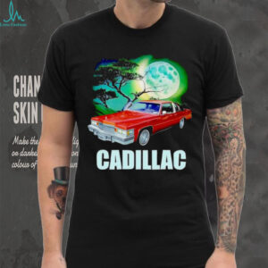 Cadillac Retro Car Full Moon and Bonsai Tree shirt