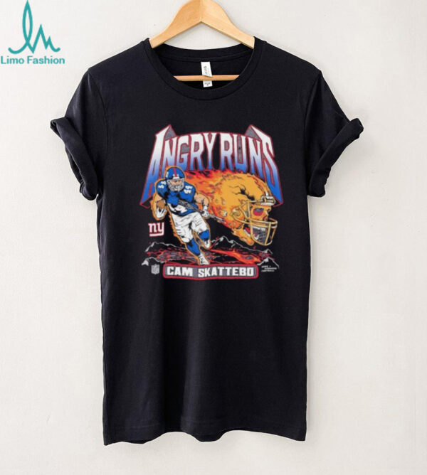 Cam Skattebo New York Giants Homage Angry Runs Player Graphic Tri Blend shirt