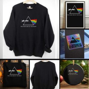 Cat rainbow the dark side of the meow t shirt