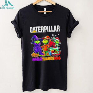 Caterpillar x Grinch Cosplay HalloThanksMas shirt
