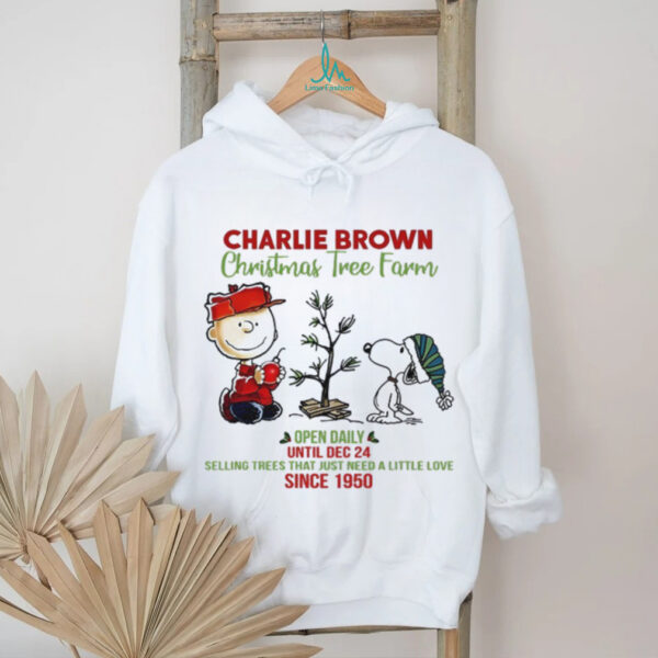 Charlie Brown Christmas Tree Farm Open Daily Until Dec 24 Since 1950 shirt