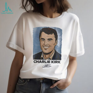 Charlie Kirk Freedom portrait art signature shirt