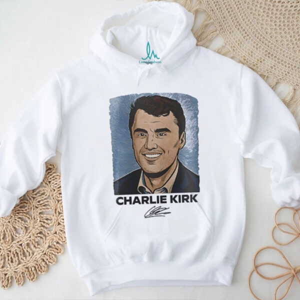 Charlie Kirk Freedom portrait art signature shirt