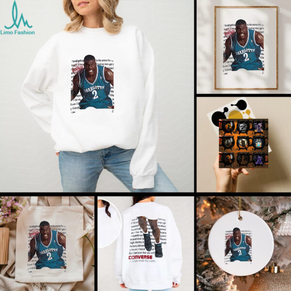 Charlotte Hornets Larry Johnson Converse it’s what’s inside that counts shirt