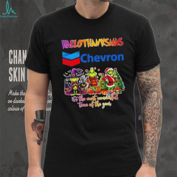 Chevron x Grinch it’s the most wonderful time of the year happy HalloThanksMas shirt