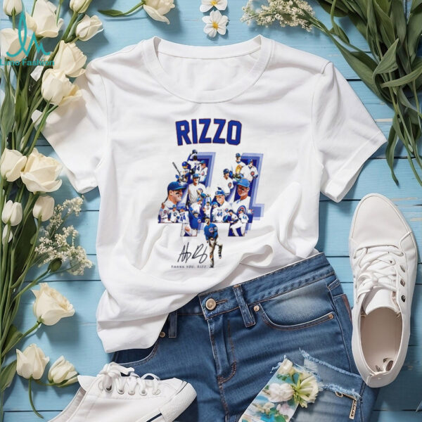 Chicago Cubs Thank You Legend Anthony Rizzo 44 signature graphic shirt