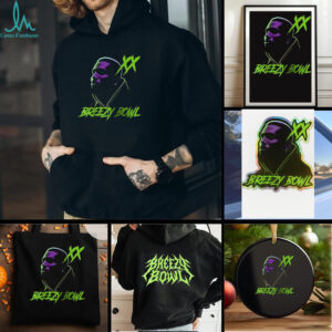Chris Brown Breezy Bowl XX neon lights portrait shirt