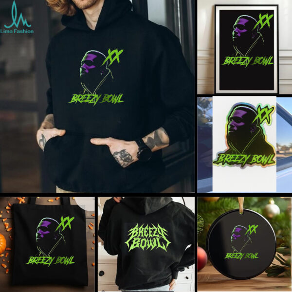 Chris Brown Breezy Bowl XX neon lights portrait shirt