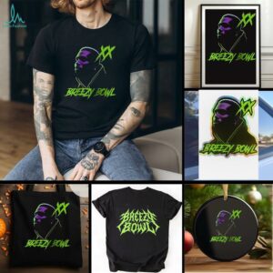 Chris Brown Breezy Bowl XX neon lights portrait shirt