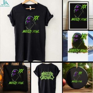 Chris Brown Breezy Bowl XX neon lights portrait shirt