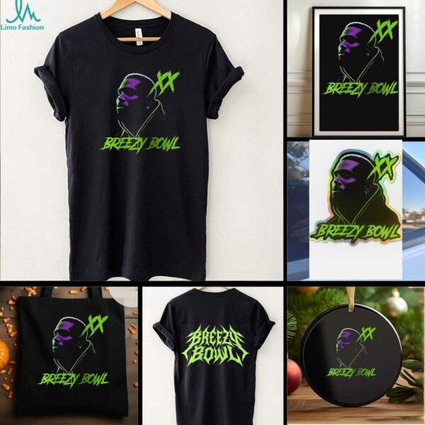 Chris Brown Breezy Bowl XX neon lights portrait shirt