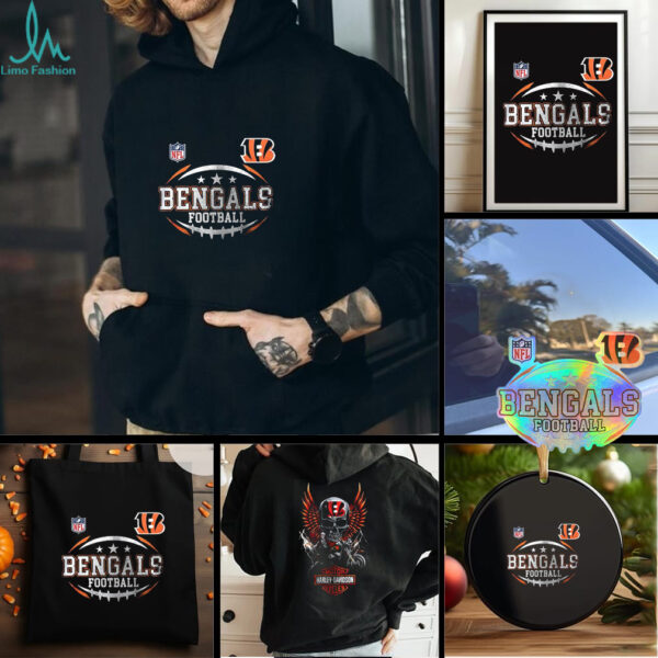 Cincinnati Bengals NFL Harley Davidson motorcycle graphic shirt