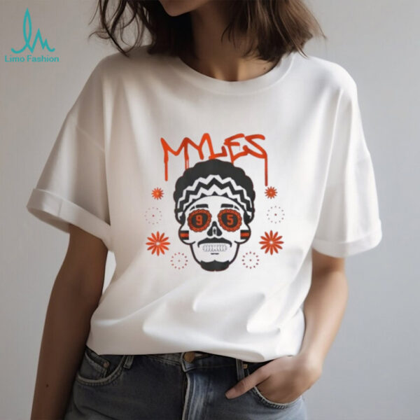Cleveland Browns Myles Garrett Sugar Skull Floral Remix shirt