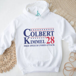 Colbert Kimmel 2028 Free speech under attack ladies tee