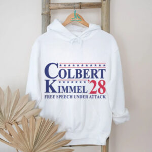 Colbert Kimmel 2028 Free speech under attack ladies tee