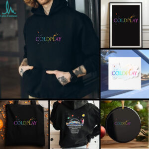 Coldplay Music of the Spheres world tour London UK colorful shirt