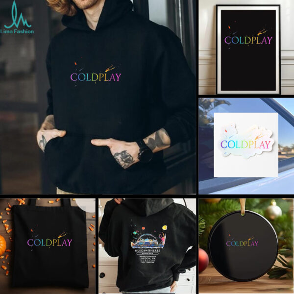 Coldplay Music of the Spheres world tour London UK colorful shirt