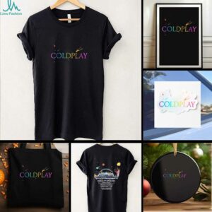 Coldplay Music of the Spheres world tour London UK colorful shirt