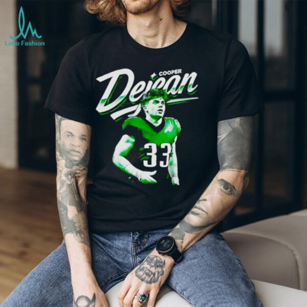 Cooper Dejean 33 football player portrait graphic shirt