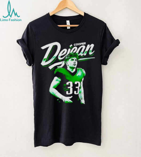 Cooper Dejean 33 football player portrait graphic shirt
