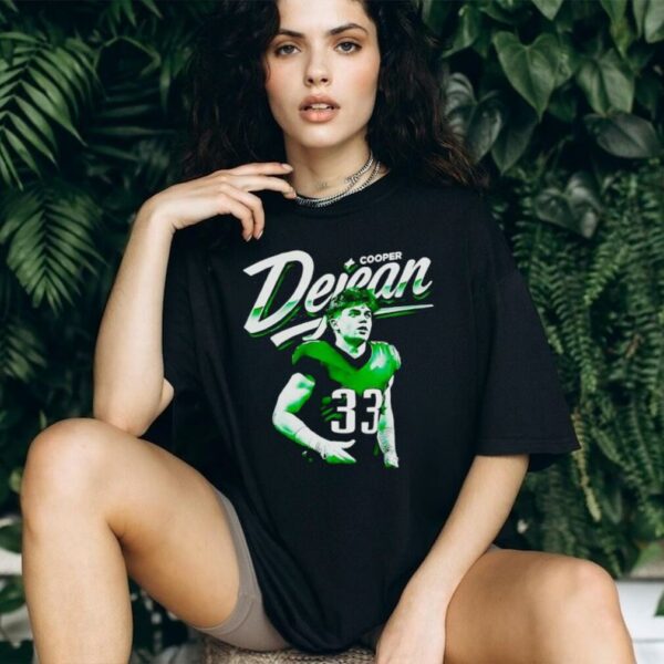 Cooper Dejean 33 football player portrait graphic shirt