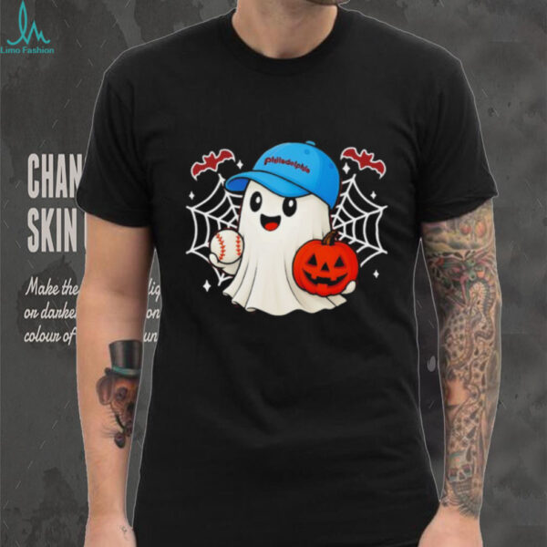Cute Ghost Philadelphia baseball Happy Halloween shirt