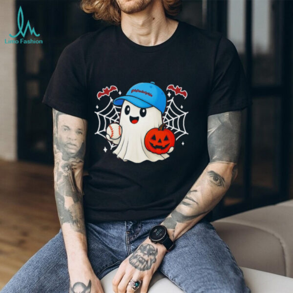 Cute Ghost Philadelphia baseball Happy Halloween shirt