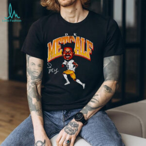 DK Metcalf cartoon football player graphic shirt