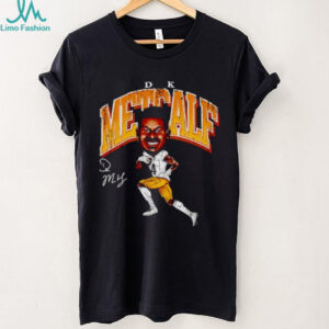 DK Metcalf cartoon football player graphic shirt