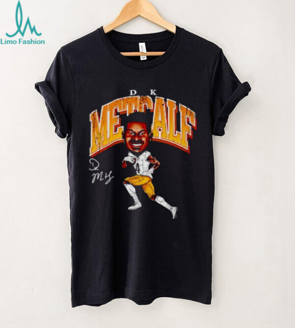 DK Metcalf cartoon football player graphic shirt