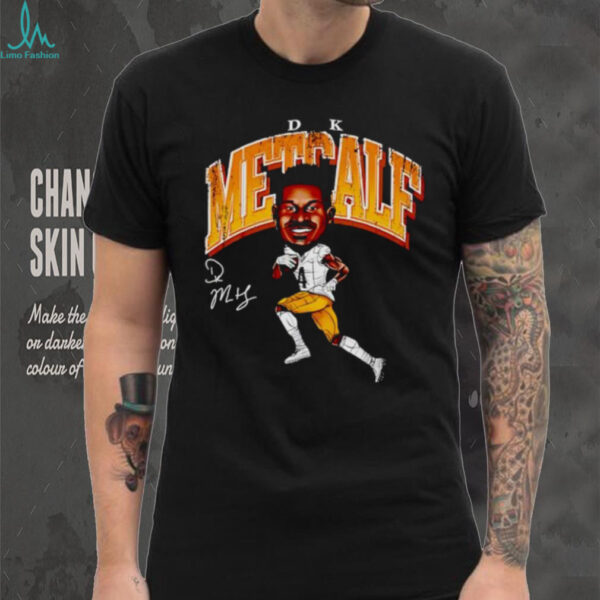 DK Metcalf cartoon football player graphic shirt
