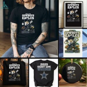 Dallas Cowboys vs Philadelphia Eagles kickoff game winners mascot shirt