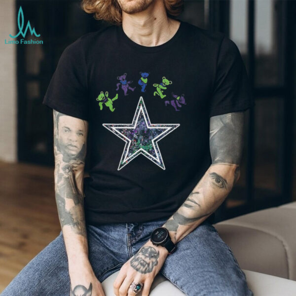 Dallas Cowboys x Grateful Dead night 2025 bears logo shirt