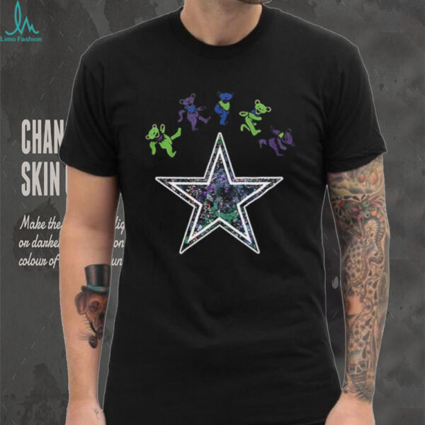 Dallas Cowboys x Grateful Dead night 2025 bears logo shirt