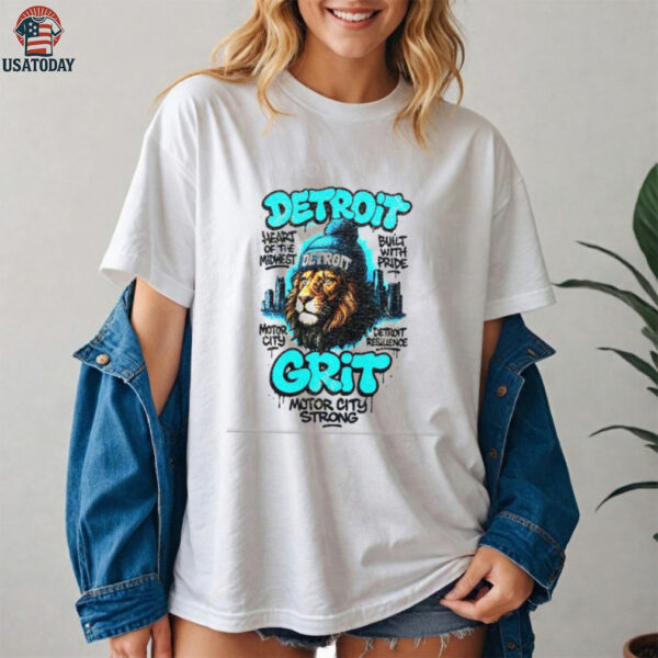 Detroit Lion Grit motor city strong varsity NFL 2025 shirt