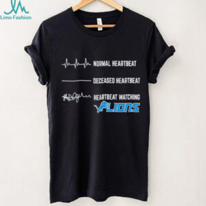 Detroit Lions Football NFL normal heartbeat deceased heartbeat heartbeat watching shirt