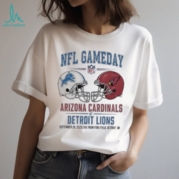Detroit Lions vs Arizona Cardinals Sept 28 2025 Live From Ford Field Detroit Mi NFL Gameday shirt