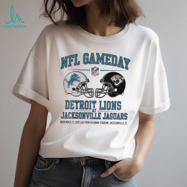 Detroit Lions vs Jacksonville Jaguars Nov 23 2025 Live From Everbank Stadium Jacksonville Fl NFL Gameday shirt