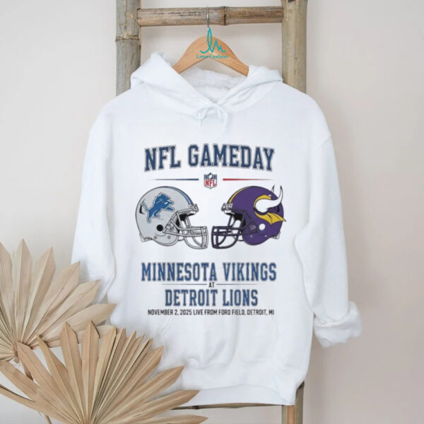 Detroit Lions vs Minnesota Vikings Nov 2 2025 Live From Ford Field Detroit Mi NFL Gameday shirt