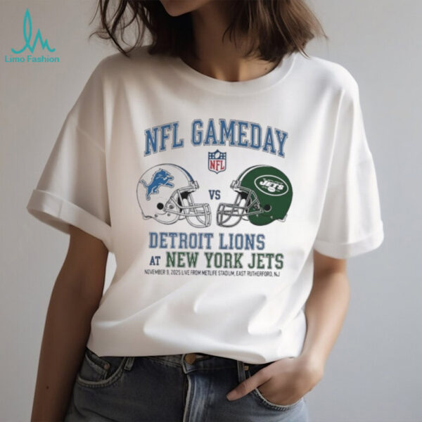 Detroit Lions vs New York Jets Nov 9 2025 Live From Metlife Stadium East Rutherford Nj NFL Gameday shirt