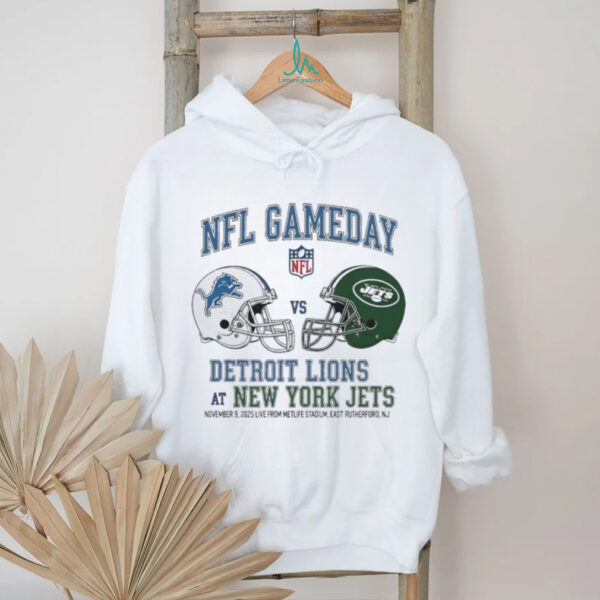 Detroit Lions vs New York Jets Nov 9 2025 Live From Metlife Stadium East Rutherford Nj NFL Gameday shirt