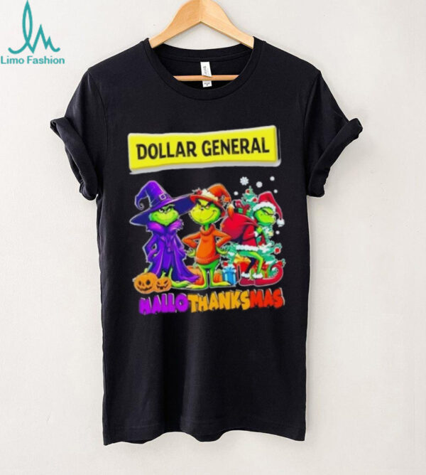 Dollar General x Grinch Cosplay HalloThanksMas shirt