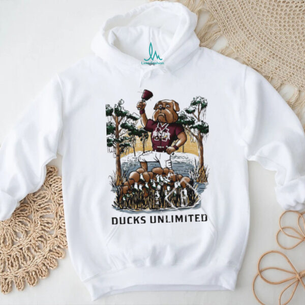Ducks Unlimited Mississippi State Bulldogs football mascot natural funny shirt