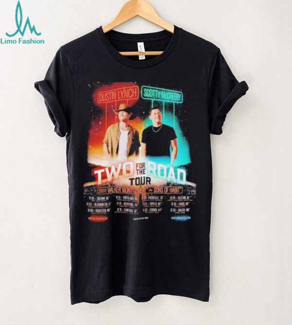 Dustin Lynch And Scotty McCreery Two For The Road Tour 2025 Dates T Shirts