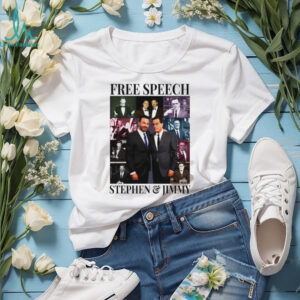 Free Speech Stephen And Jimmy Jimmy Kimmel Political Satire Eras Tour ladies tee